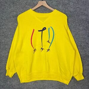 Vintage 90s Limited Too Ski Pullover Sweatshirt Size 16  LTD‎ Ski Embroidered